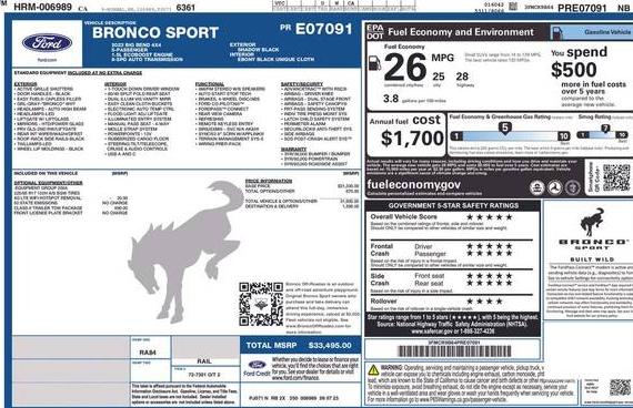 FORD BRONCO SPORT 2023 3FMCR9B64PRE07091 image